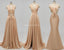 Teal V Neck Side-Slit Cheap Long Bridesmaid Dresses Online, WG298