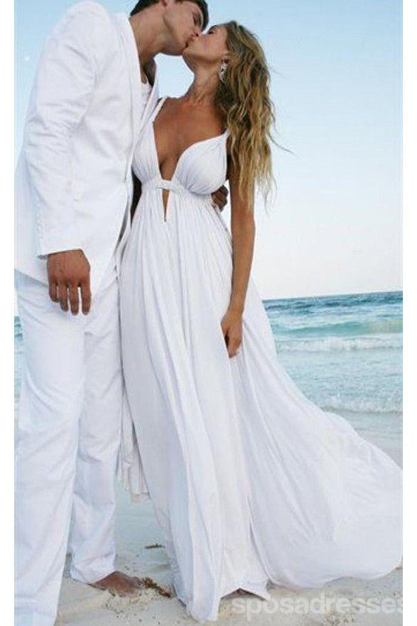Unique Sexy Simple Casual Cheap White Beach Wedding Dresses, WD309 – SposaDresses Unique Sexy Simple Casual Cheap White Beach Wedding Dresses, WD309 – SposaDresses