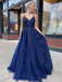 A-line Applique Sleeveless Custom Prom Dresses, Sweet 16 Prom Dresses, 12471