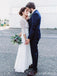 Long Sleeves Backless Beach Wedding Dresses Online, Cheap Lace Bridal Dresses, WD462