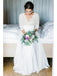 Long Sleeves Backless Beach Wedding Dresses Online, Cheap Lace Bridal Dresses, WD462
