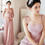 Pink Scoop Custom Made Chiffon Long Bridesmaid Dresses, WG224