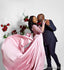 Pink Mermaid Long Sleeves Cheap Long Prom Dresses Online,12910