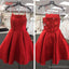 Cheap Simple Watermelon Spaghetti Straps Red Homecoming Dresses, CM453