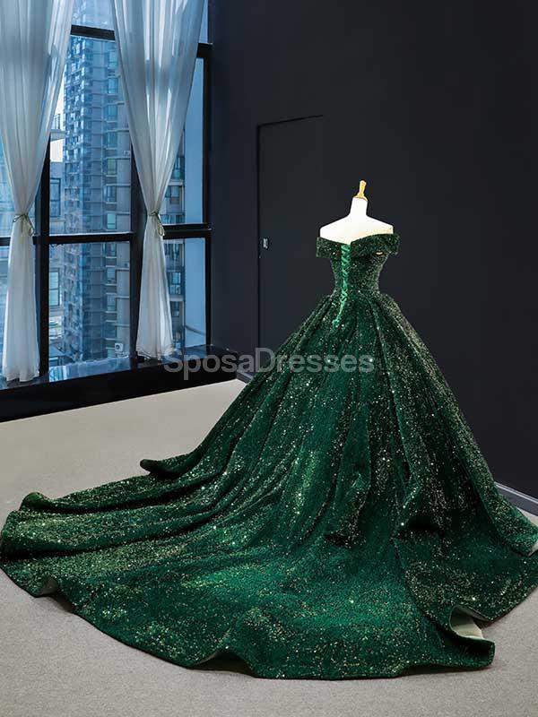 Off Shoulder Emerald Green Sequin Long Evening Prom Dresses, Evening P SposaDresses Off Shoulder Emerald Green Sequin Long Evening Prom Dresses, Evening P SposaDresses