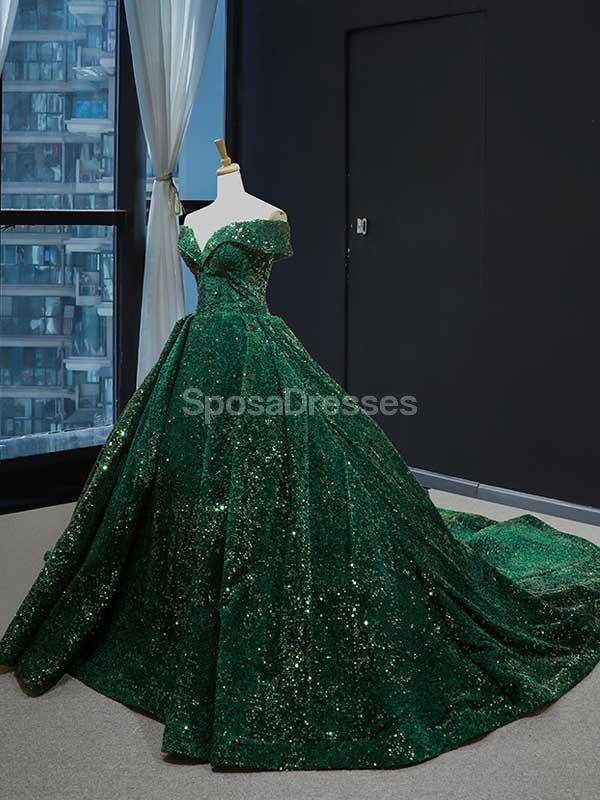 Off Shoulder Emerald Green Sequin Long Evening Prom Dresses, Evening P SposaDresses Off Shoulder Emerald Green Sequin Long Evening Prom Dresses, Evening P SposaDresses