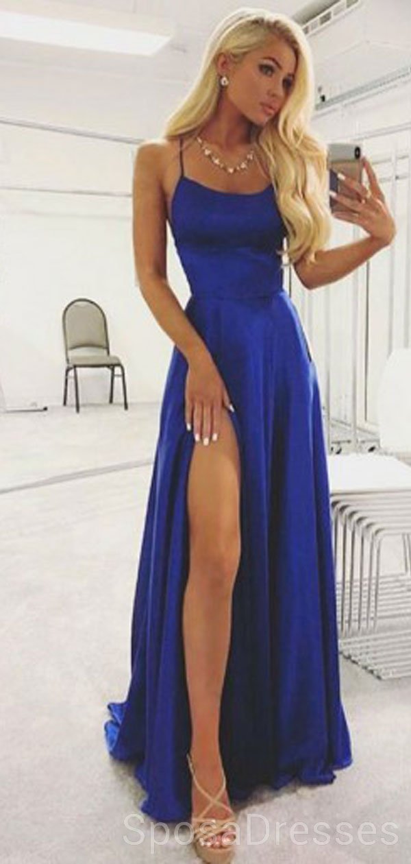 Simple Halter Blue Cheap Evening Prom Dresses, Cheap Custom Sweet 16 D SposaDresses Simple Halter Blue Cheap Evening Prom Dresses, Cheap Custom Sweet 16 D SposaDresses