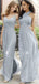 Mismatched Grey Chiffon Cheap Long Cheap Bridesmaid Dresses Online, WG622