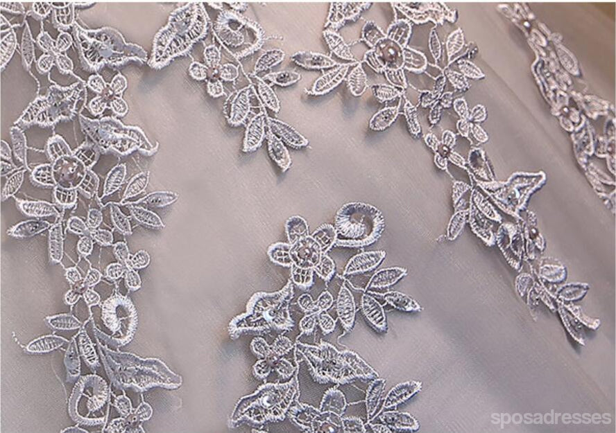 V Neckline Two Straps Grey Lace Beaded Homecoming Prom Dresses, Affordable Short Party Prom Dresses, Perfect Homecoming Dresses, CM288