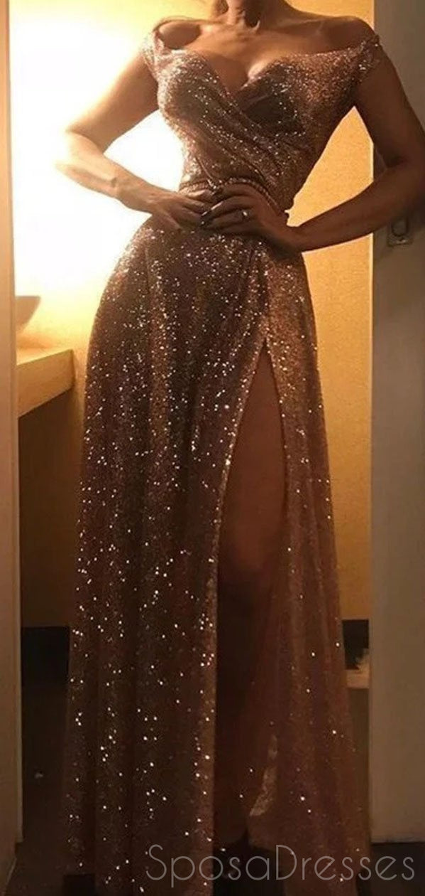 Sexy V Neck Sparkly Cheap Sequin Long Prom Dresses, Evening Prom Dress SposaDresses Sexy V Neck Sparkly Cheap Sequin Long Prom Dresses, Evening Prom Dress SposaDresses