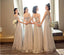 Mismatched Elegant Gray Lace Soft Tulle Long Bridesmaid Dresses,  BD014