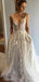 V Neck Lace A-line Cheap Wedding Dresses Online, Cheap Bridal Dresses, WD539