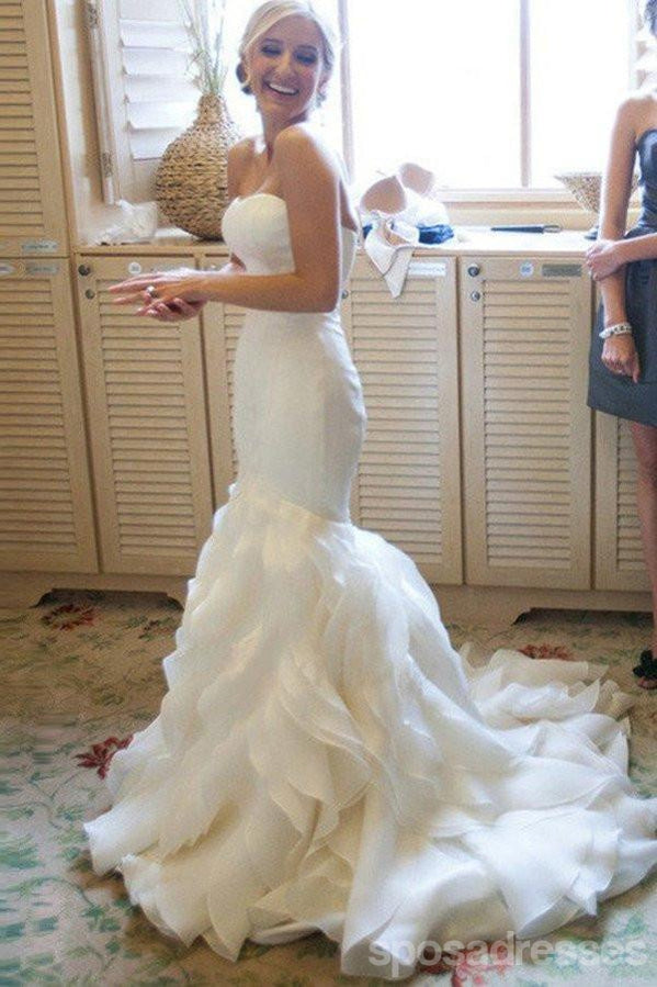Organza Mermaid Wedding Dresses, 2017 Long Custom Wedding Gowns, Affor SposaDresses Organza Mermaid Wedding Dresses, 2017 Long Custom Wedding Gowns, Affor SposaDresses