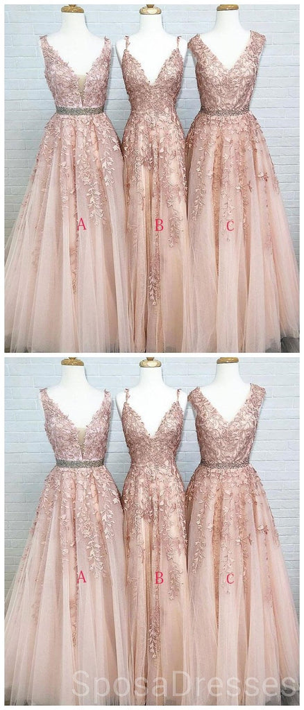 Cheap V neck A-line Lace Beaded Evening Prom Dresses, Cheap Custom Sweet 16 Dresses, 18487