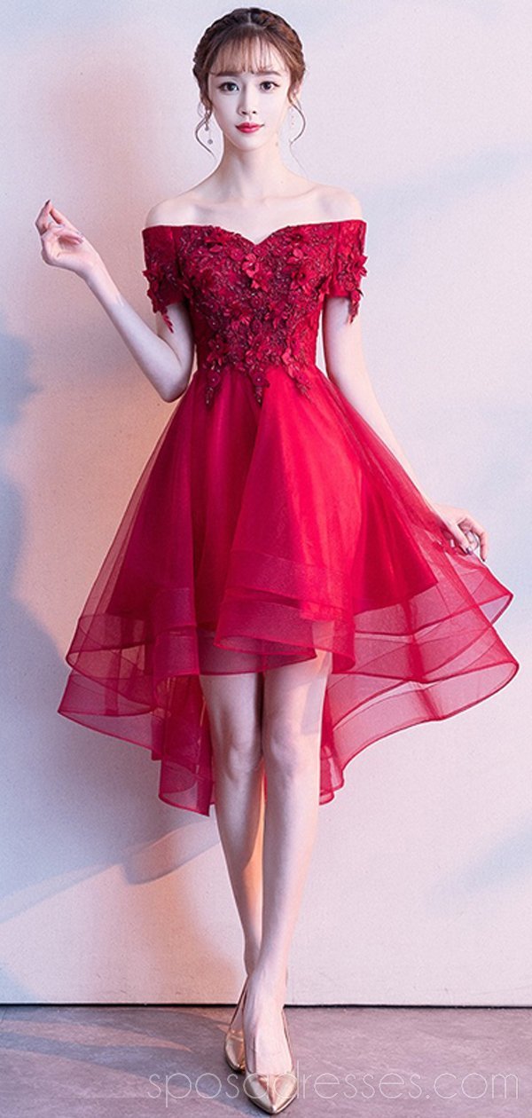 bright red homecoming dress Strapless Red Short Prom Dress Homecoming Dress J3395