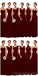 Mismatched Chiffon Dark Red Cheap Long Cheap Bridesmaid Dresses Online, WG630
