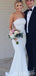 Simple Strapless Mermaid Cheap Wedding Dresses Online, Cheap Bridal Dresses, WD610