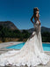 V-neck Lace Mermaid Cheap Wedding Dresses Online, Cheap Lace Bridal Dresses, WD478