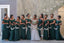 Off Shoulder Green Lace Applique Mermaid Bridesmaid Dresses Online, WG662