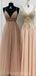 See Through Heavily Beaded A-line Long Evening Prom Dresses, Evening Party Prom Dresses, 12211
