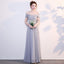 Cheap Grey Floor Length Mismatched Chiffon Bridesmaid Dresses Online, WG540