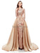 Long Sleeves Detachable Sparkly Sequin Evening Prom Dresses, Evening Party Prom Dresses, 12106