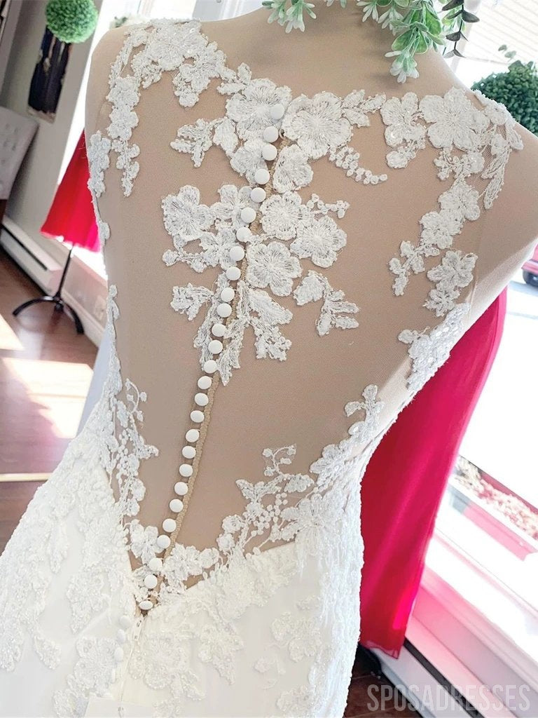 Sexy Mermaid Scoop Cheap Wedding Dresses Online, Cheap Wedding Gown, WD671