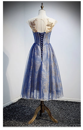 Scoop Cap Sleeves Gold Sequin Cheap Homecoming Dresses Online, Cheap Short Prom Dresses, CM764