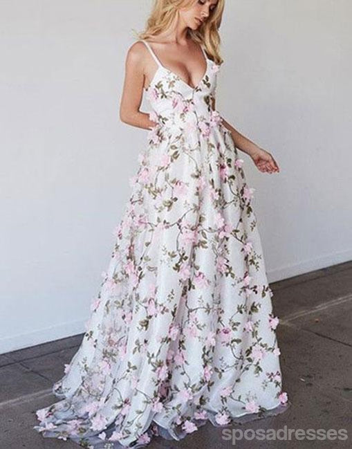 Casual A line Handmade Flower Long Evening Prom Dresses, Cheap Long Pr SposaDresses Casual A line Handmade Flower Long Evening Prom Dresses, Cheap Long Pr SposaDresses