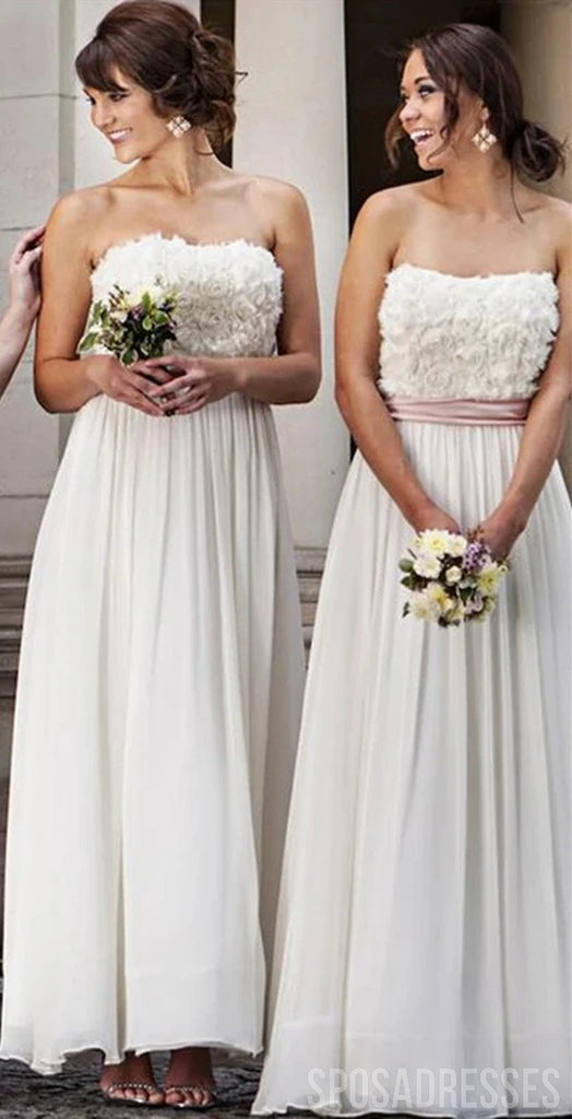 Scoop Cute Flower Long Bridesmaid Dresses Online, Bridesmaids Dresses, WG726