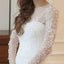 Affordable Custom Made Mermaid Long Sleeve Lace Wedding Dresses, WD0092