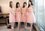 Mismatched Peach Lace Short Bridesmaid Dresses, Bridesmaid Dresses,BD021