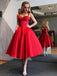 Simple Red Straps Cheap Short Homecoming Dresses Online, CM659