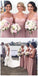 Pretty Hand Made Flowers Charming Chiffon Scoop Neck Bridesmaid Dresses, WG42