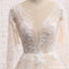 Sexy See Through Long Sleeve Lace Wedding Bridal Dresses, Custom Made Wedding Dresses, Affordable Wedding Bridal Gowns, WD238