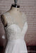 Lace Back Bow V Neck Cheap Beach Wedding Dresses Online, WD383