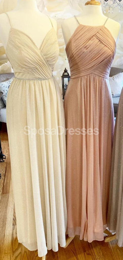 Spaghetti Straps Cheap Long Bridesmaid Dresses Online, Bridesmaids Dresses, WG718