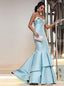 Sexy Blue Mermaid Sweetheart Long Party Prom Dresses, Cheap Dance Dresses,12544
