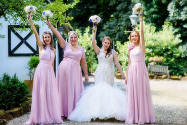 Mismatched Chiffon Lilac Custom Cheap Long Bridesmaid Dresses Online, WG243