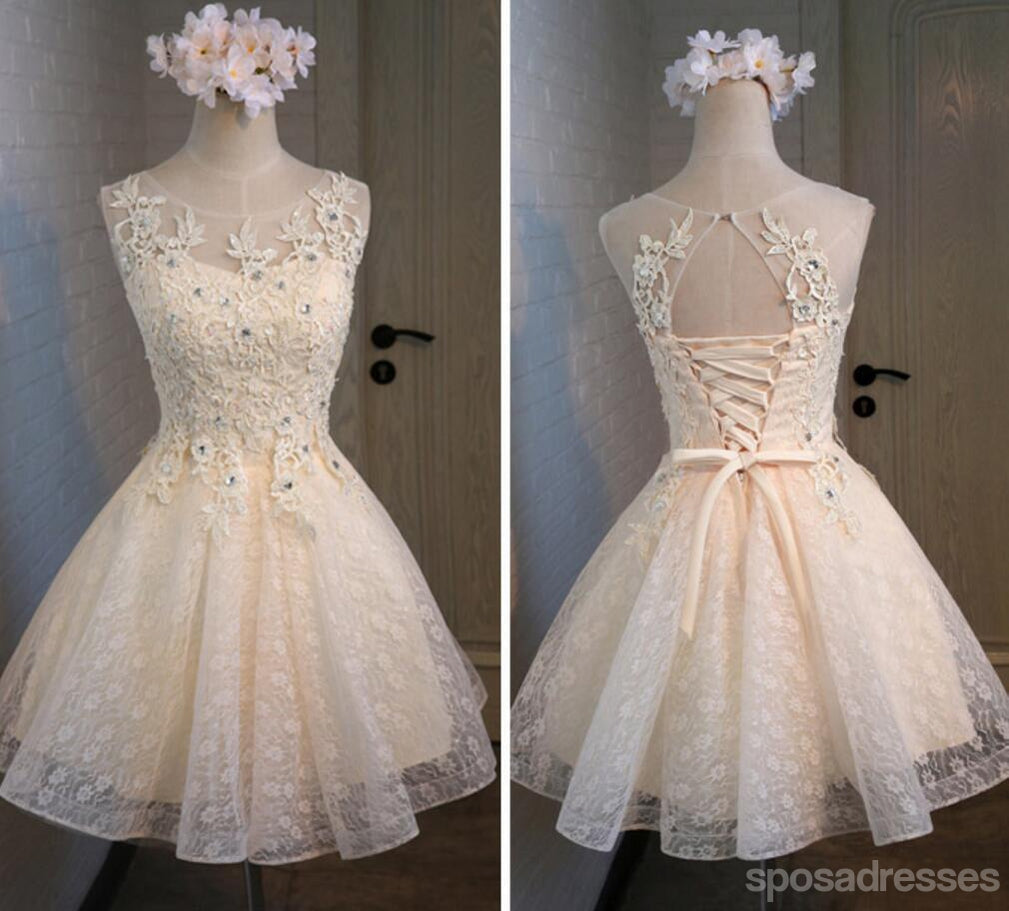 Lace Beaded Cute Homecoming Prom Dresses, Affordable Short Party Prom Dresses, Perfect Homecoming Dresses, CM312