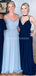 Chiffon Blue Long Bridesmaid Dresses Online, Cheap Bridesmaids Dresses, WG701