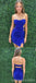 Blue Sweetheart Short Homecoming Dresses,Cheap Short Prom Dresses,CM935