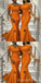 Mismatched Orange Mermaid Cheap Long Bridesmaid Dresses,WG1627