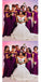 Simple Purple Mermaid Spaghetti Straps Cheap Long Bridesmaid Dresses,WG1286