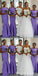 Purple Mermaid Off Shoulder Cheap Long Bridesmaid Dresses,WG1426