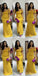 Yellow Mermaid Off Shoulder Cheap Long Bridesmaid Dresses,WG1470
