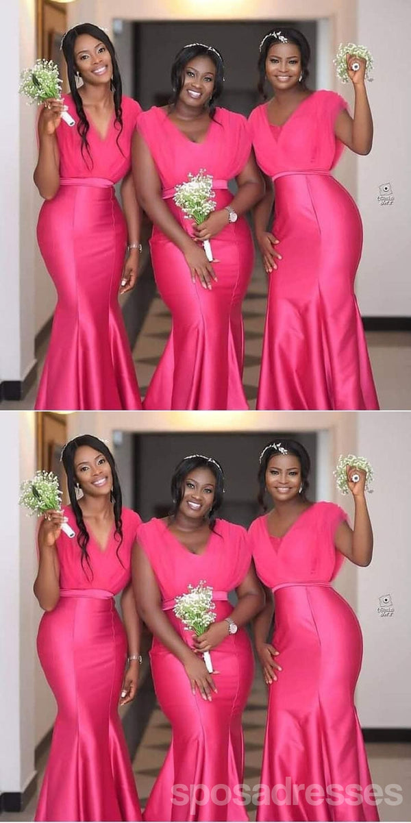 Simple Hot Pink Mermaid Cheap Long Bridesmaid Dresses Online,WG1562 – SposaDresses Simple Hot Pink Mermaid Cheap Long Bridesmaid Dresses Online,WG1562 – SposaDresses