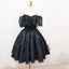 A-line Off Shoulder Cheap Black Lace Homecoming Dresses 2018, CM437