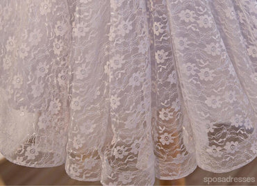 Open Back Scoop Neckline Gary Lace See Through Homecoming Prom Dresses, Affordable Short Party Prom Dresses, Perfect Homecoming Dresses, CM272