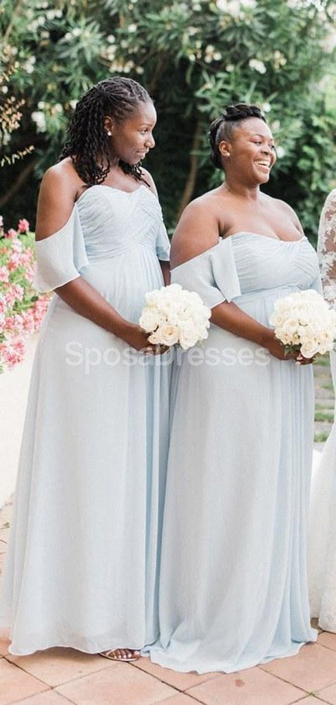 Tiffany Blue Chiffon Cheap Long Bridesmaid Dresses Online, Cheap Dresses, WG722